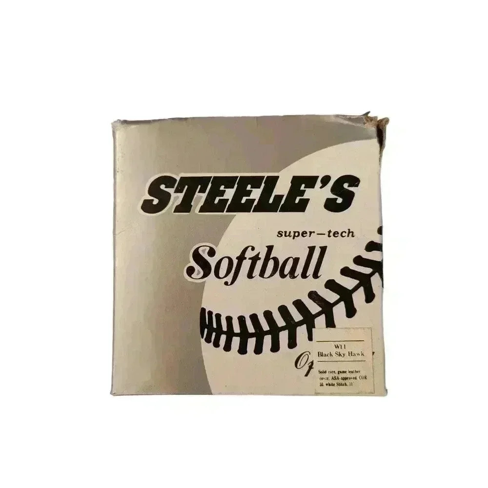 Vintage Steele's Supertech Black Sky Hawk 11 Inch White Stitch Leather Cover *RE